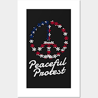 Peaceful Protester Peace Sign Posters and Art